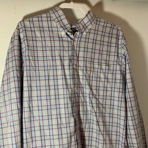 Nautical Pastel Plaid Wrinkle Resistant Shirt